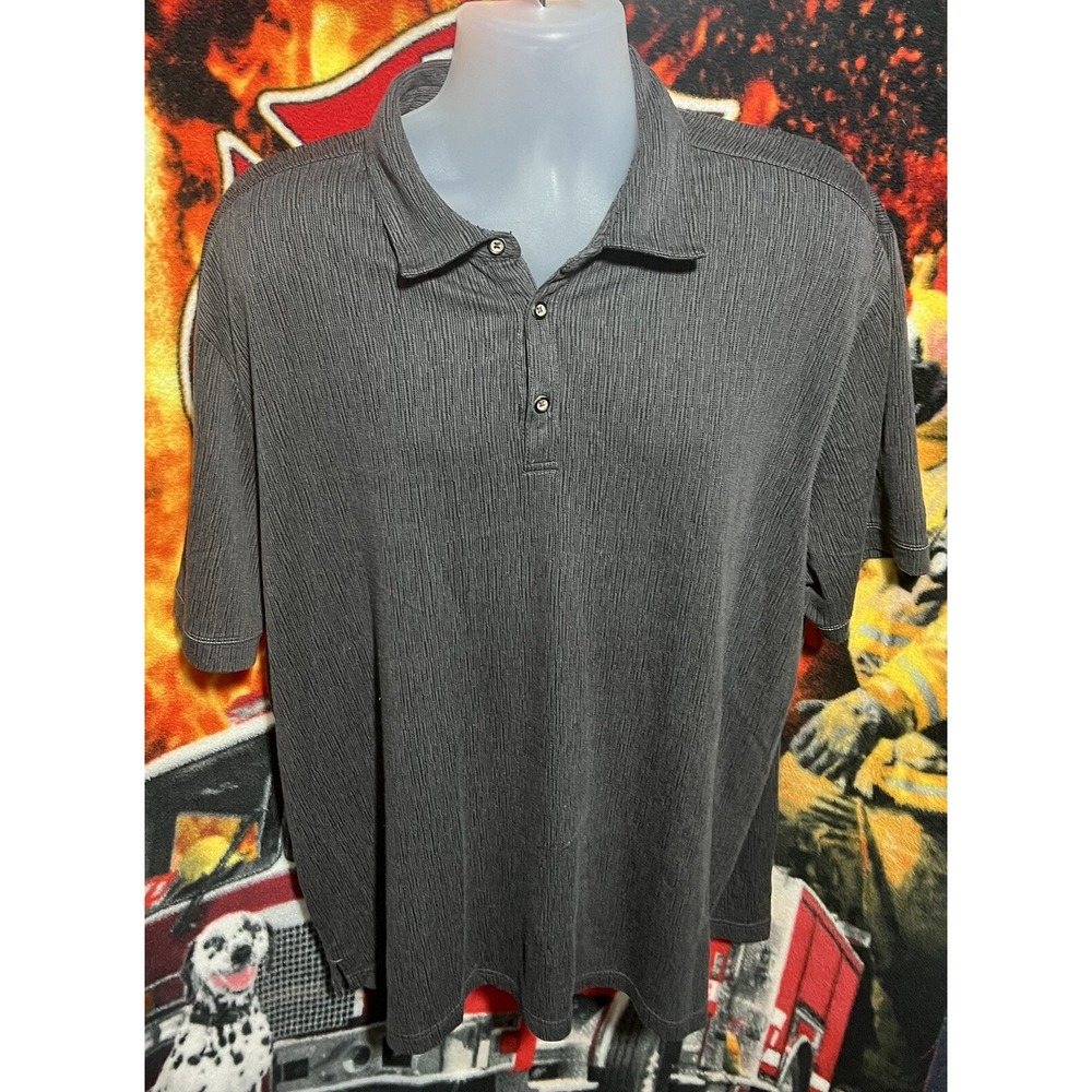 Nat Nast Mens Gray Modal Blend Casual Polo‎ Shirt Size Sz XXL